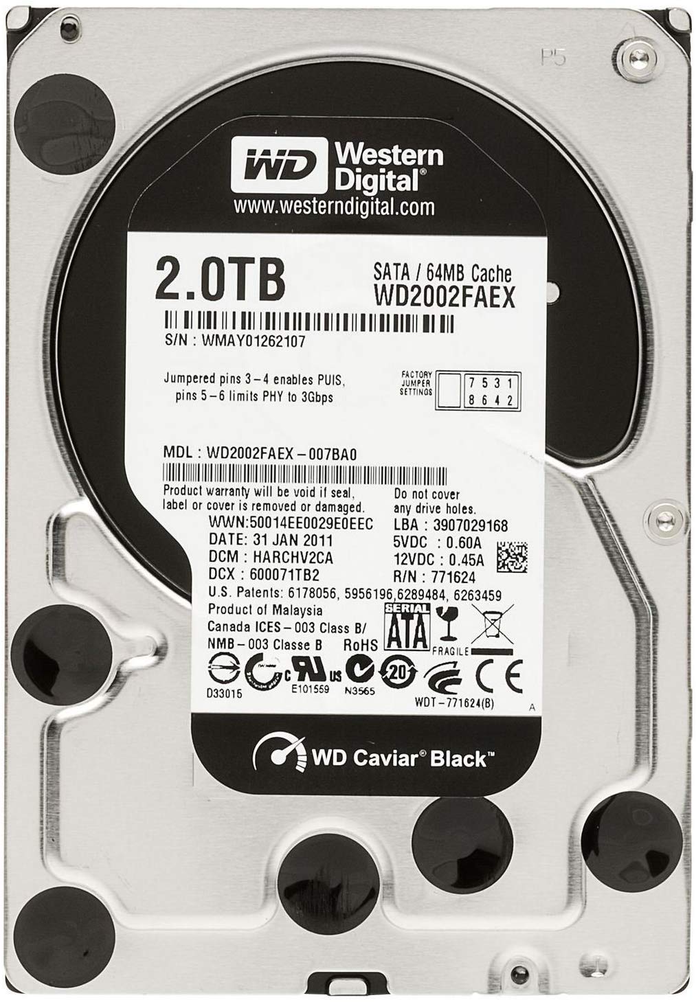 Western Digital 2TB HDD 3,5